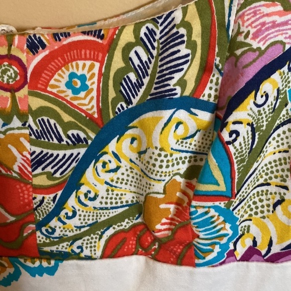 #026 Nine West Floral OnSummer Sleeveless Empire Dress Size 8 - Picture 4 of 11